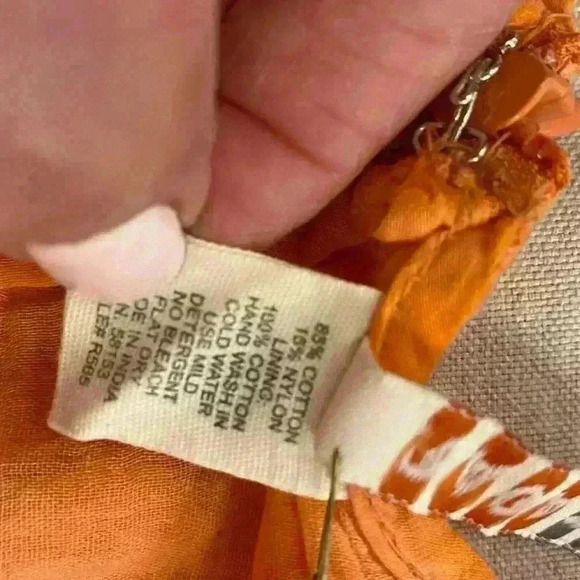 Anthropologie Raga Women's Sleeveless Lace Feminine Orange Mini size‎ M - Picture 13 of 13